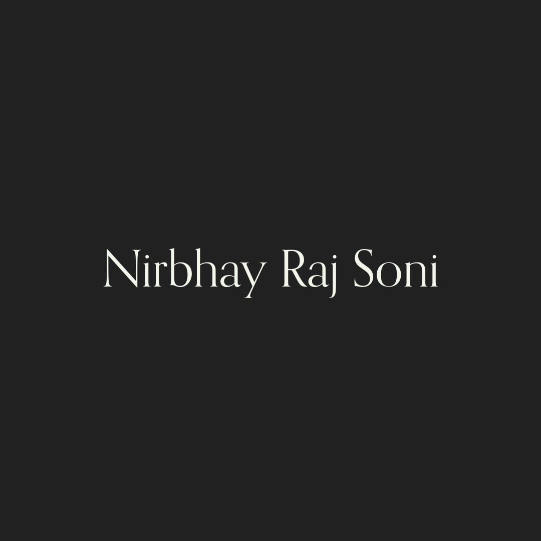 Nirbhay Raj Soni