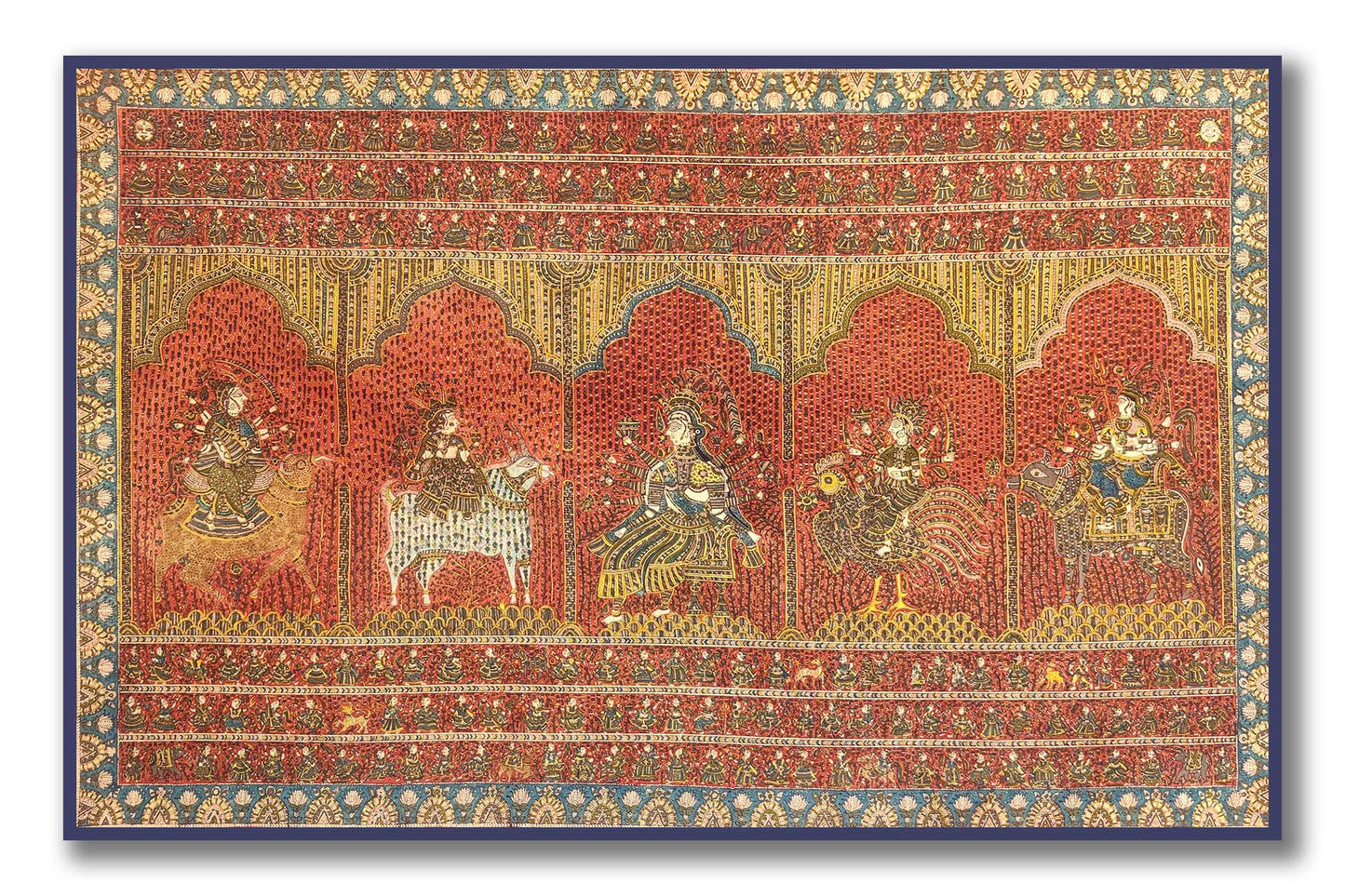 A painting of five famous folk goddesses