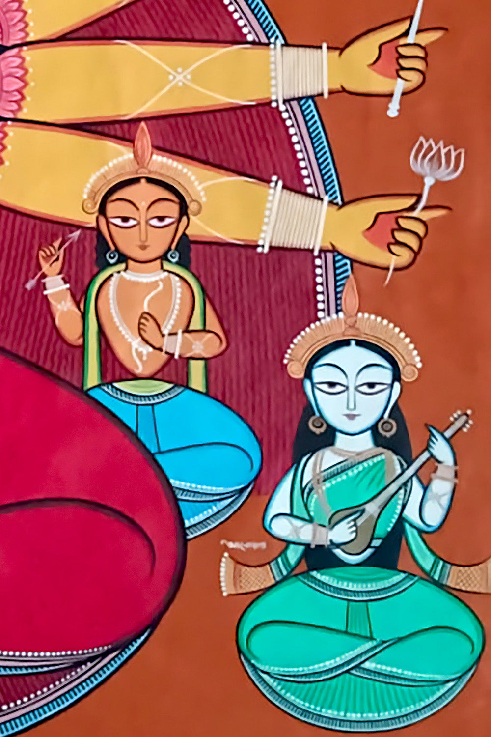 Goddess Durga with Family