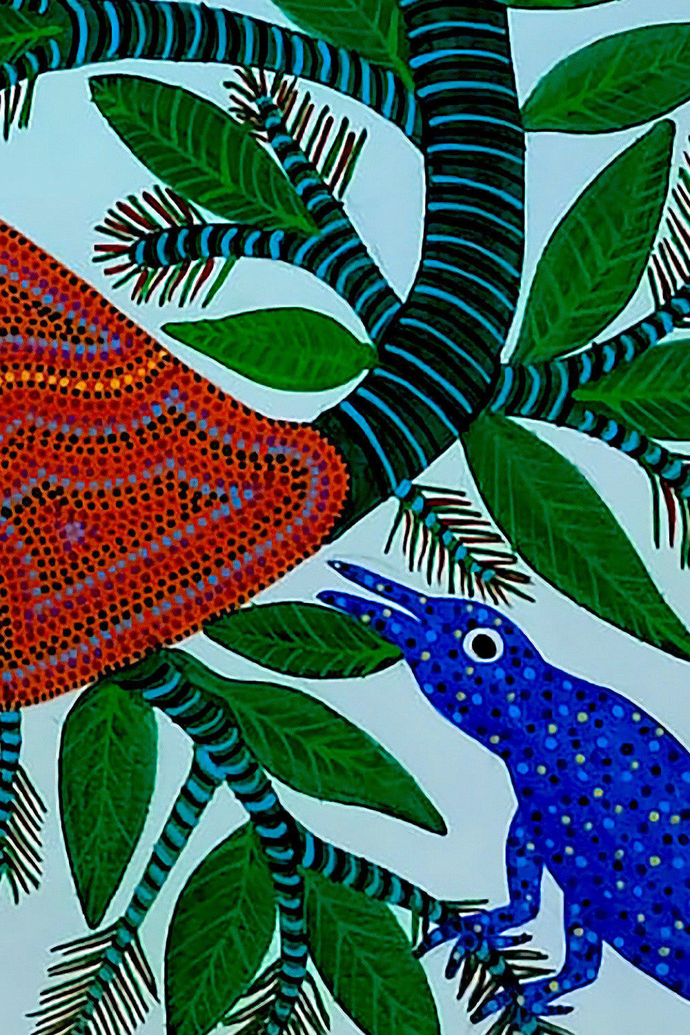 Playful peacock