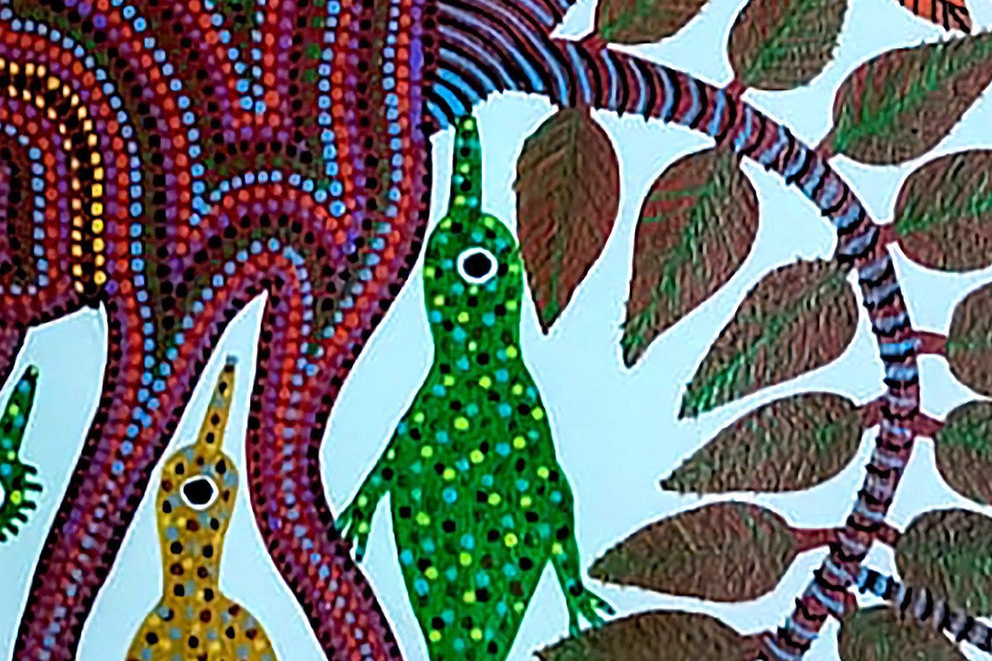 Deer tending to her young