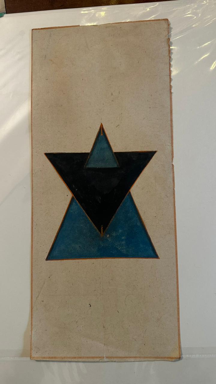 Twin-Triangle Star of Turquoise and Ebony