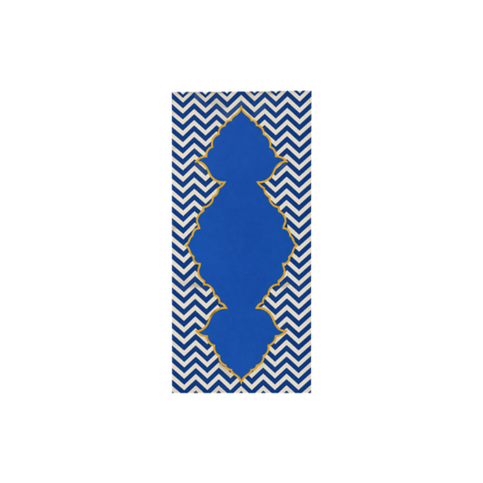 Sapphire Quatrefoil within a Herringbone Frame