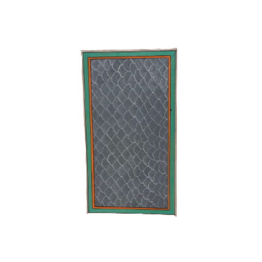 Midnight Fish-Scale Trellis in Silver Thread