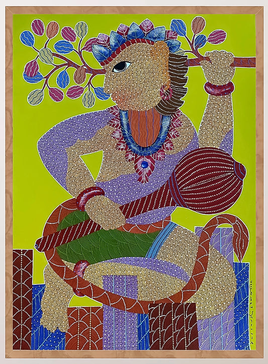 Lord Hanuman under the Ashoka Tree