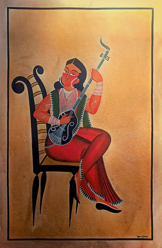 Bengali Woman playing instrument
