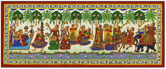 Celebration in honor of a Raja and Rani