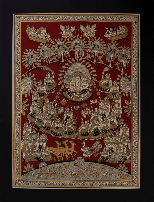 In worship of Lord Ganesha