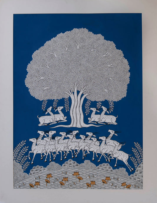 Deer under a tree of life