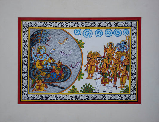 Lord Vishnu presiding over a crowd