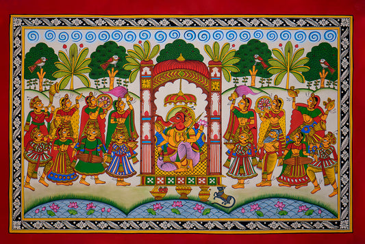 Lord Ganesha under the Ashoka Tree