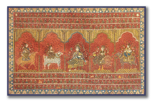 A painting of five famous folk goddesses