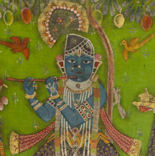 Gopis enraptured by Lord Krishna