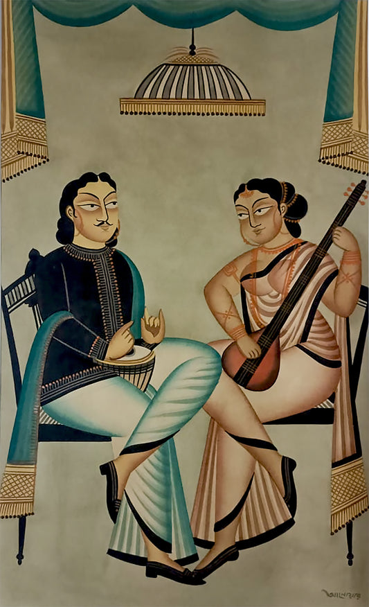 Bangali Babu and Bibi Playing Music