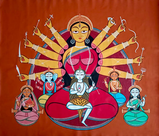 Goddess Durga with Family