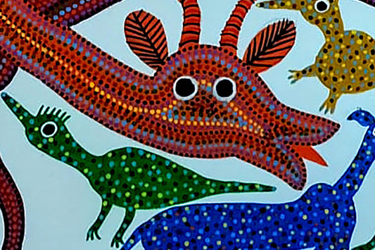 Deer tending to her young