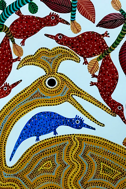 Peacock dancing in the forest