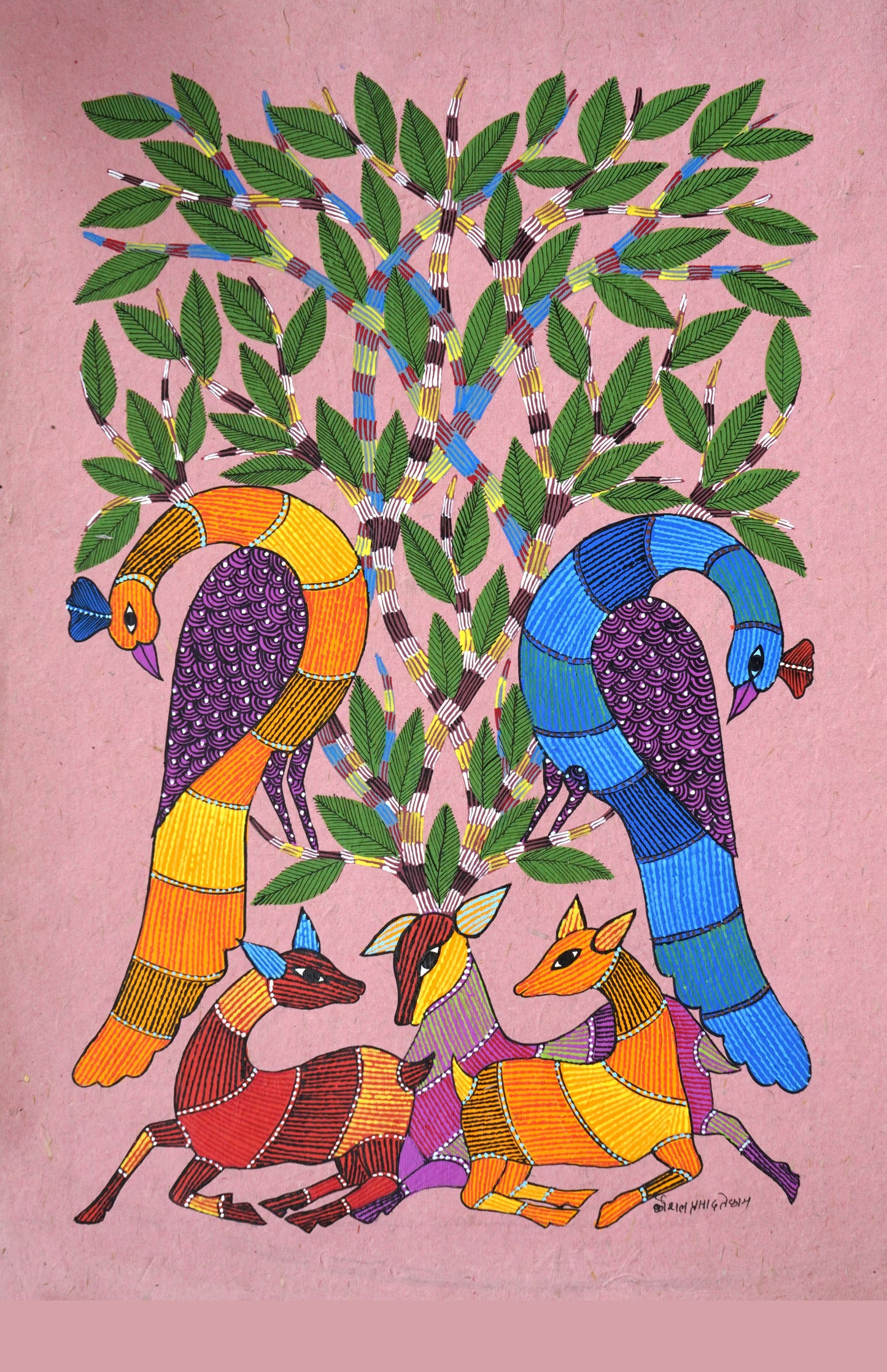 Peacocks and dears