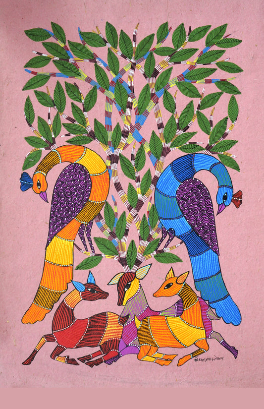 Peacocks and dears