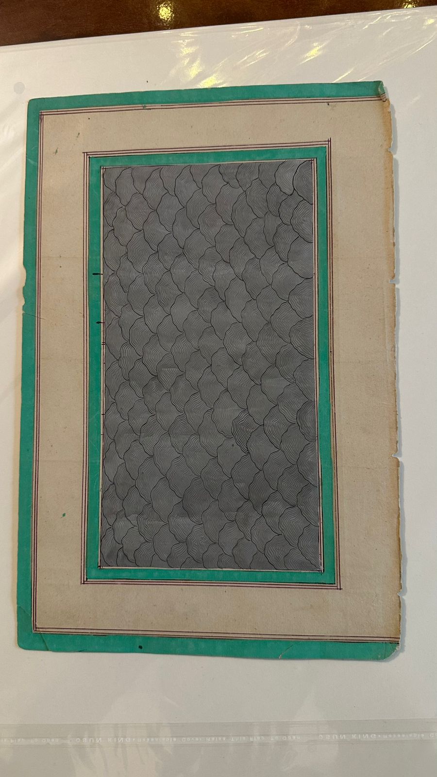 Pewter Fish-Scale Trellis, Bound