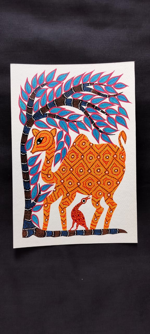 Deer Beneath the Blue Canopy