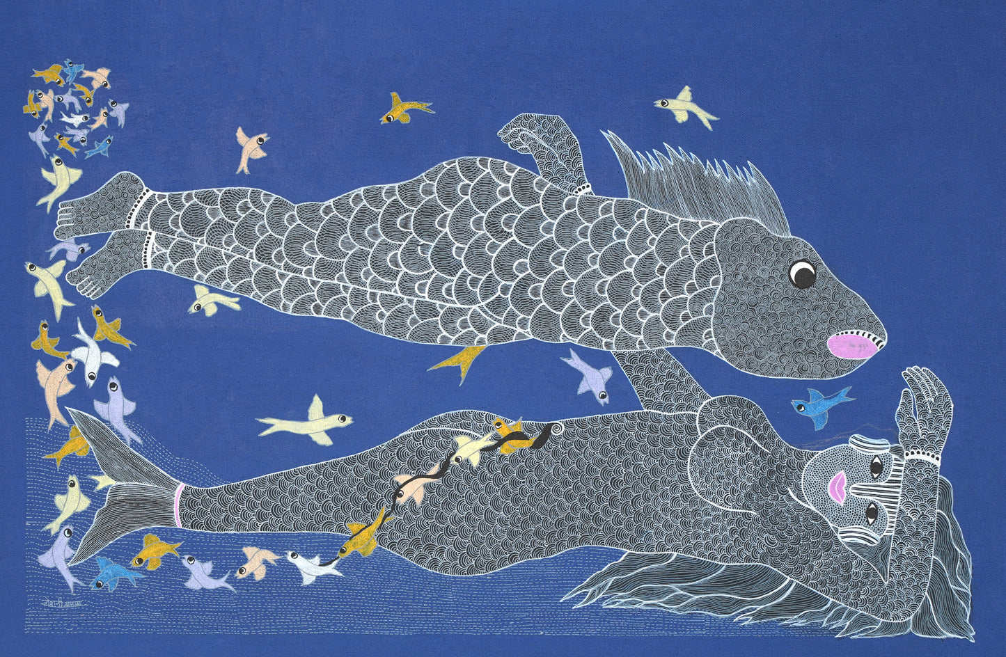 fish in blue