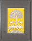 Tree of Life 3 - Ink Line on Yellow